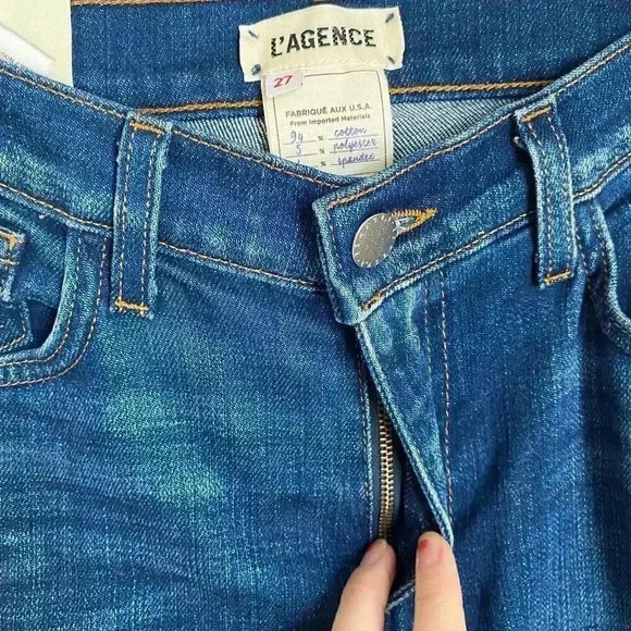 L'AGENCE El Matador French Slim Crop Jeans Size 27 - Picture 4 of 11